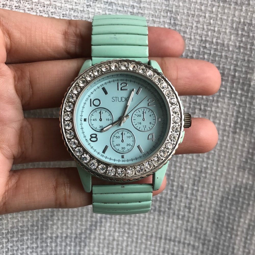 Mint Metal Stretch Watch
